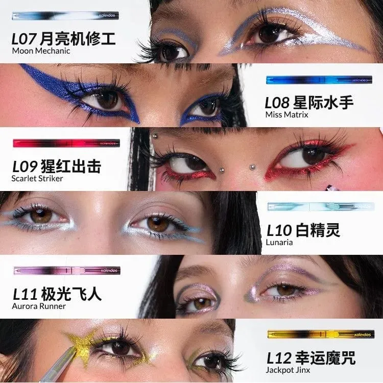 Kaleidos-lápiz delineador de ojos en Gel automático, resaltador de sombra de ojos camaleón, juego de Maquillaje facial con brillo cromado, polvo de diamante camaleón — image 5