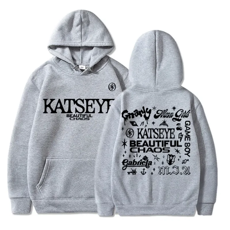 Kpop Katseye Güzel Kaos Albümü Turu Kapüşonlular Moda Retro Harajuku Erkek Kadın Spor Polar Büyük Boy Eşofman Streetwe... — image 9