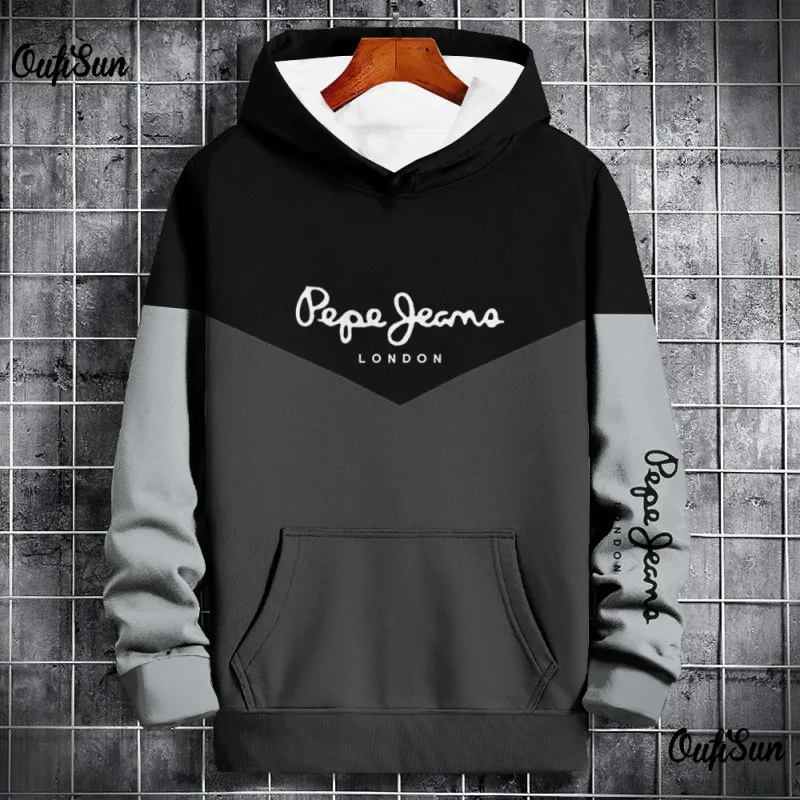 Autumn and Winter Casual Men's Hoodies Funny Splice 3D Print Sweatshirts Outdoor Sports Pullover Fashion Trend y2k Clothes Tops — image 1
