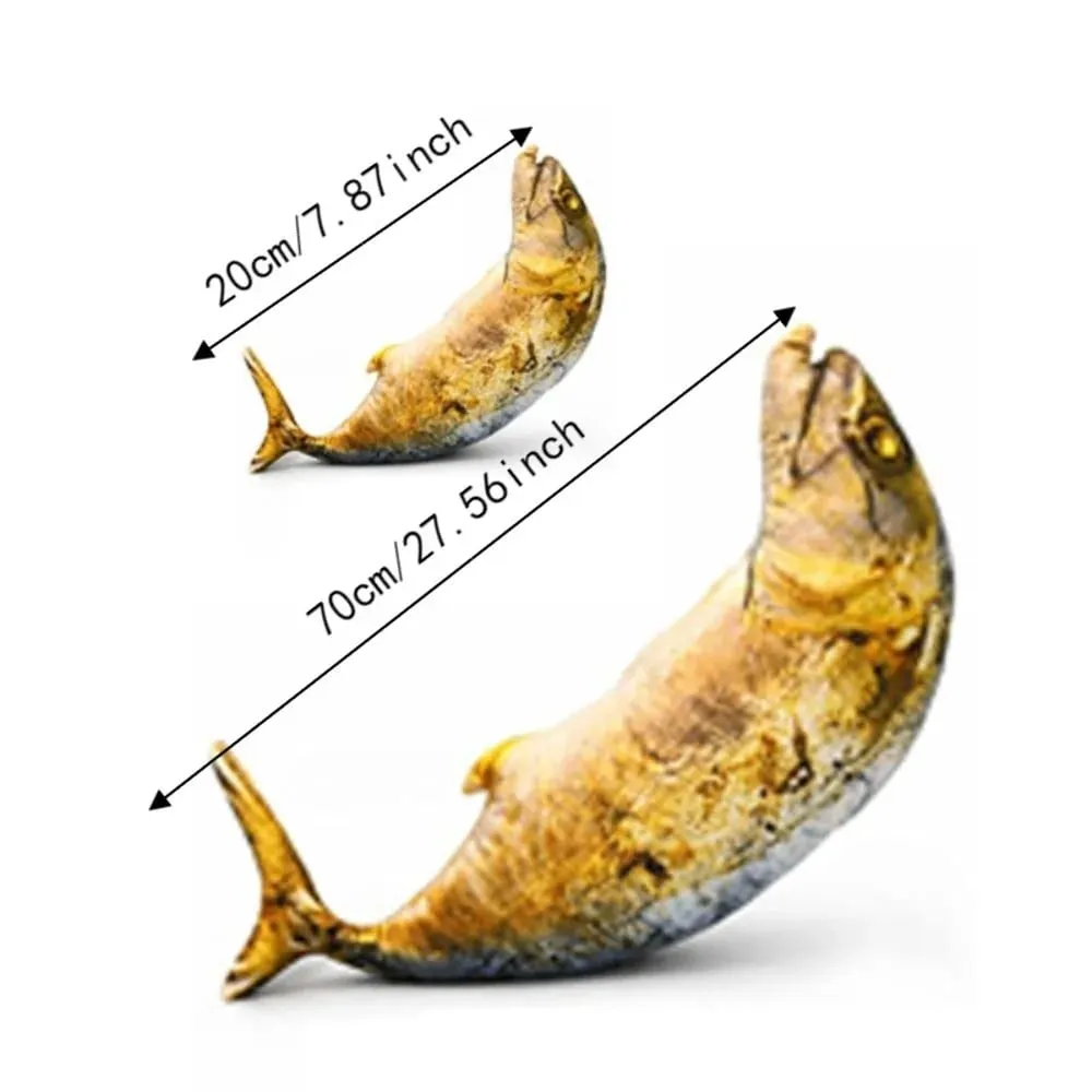 Gifts Realistic Mackerel Plush Pillow Plush Soft Stuffed Mackerel-shaped Cat Toy Fish Plush Toy Home Decor — image 6