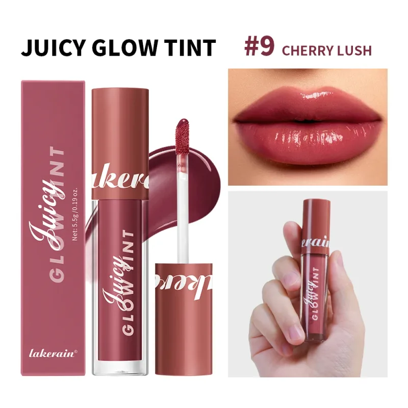 Juicy Glow Lip Tint Mirror Shine Lip Gloss Idratazione profonda Idratante rugiadoso a lunga durata Trucco per labbra colorato ad alta lucentezza non appiccicoso — image 15