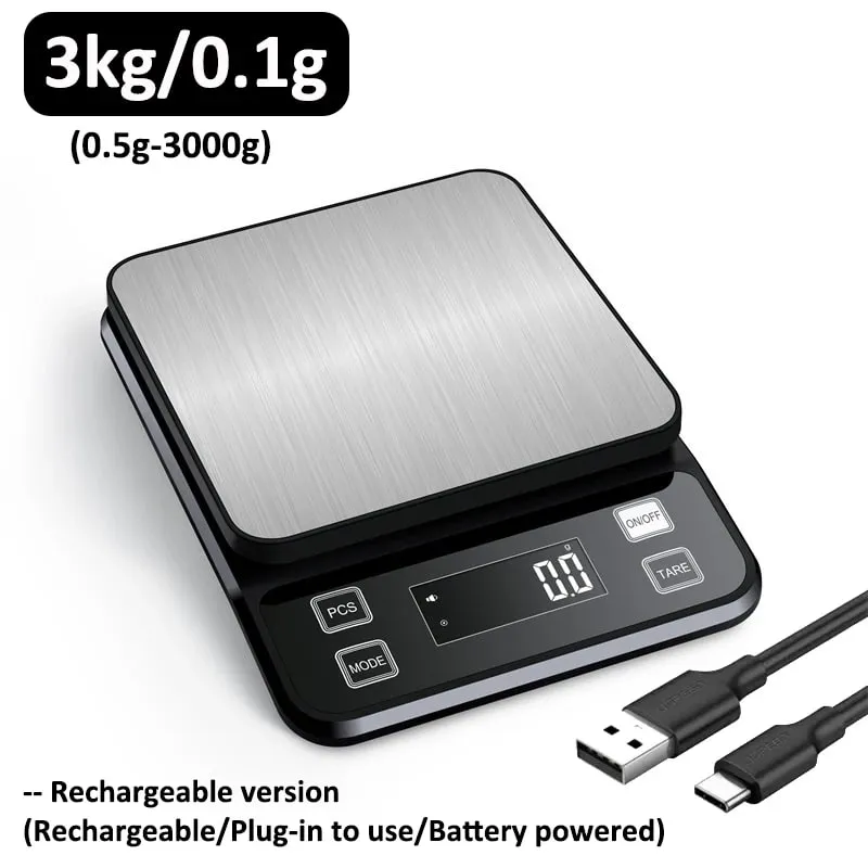 3/5/10 kg 0,1 g digital elektronisk køkkenvægt LCD-skærm Fuldt vandtæt rustfrit stål Måling Vejning Bageværktøj — image 13