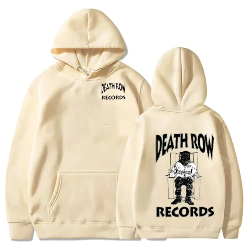 Death Row Records Hoodies Spring Autumn Fleece Hoodie Pullover Fashion Men Women Loose Hooded Sweatshirts Hip Hop Streetwear Top — image 4