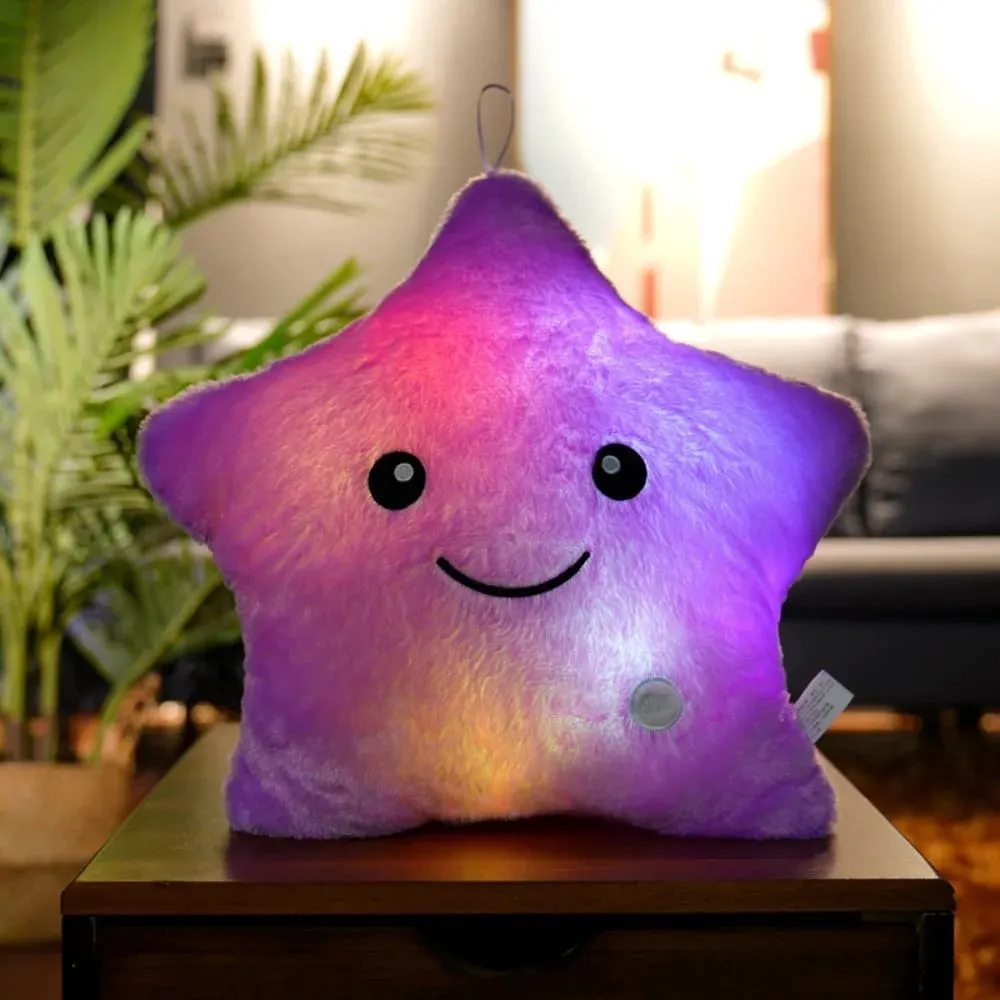 LED Electronic Star ตุ๊กตาของเล่นเด็กอ่อนของเล่นเด็ก LED Star ตุ๊กตาของเล่นตกแต่งบ้าน Star Soft Star หมอน