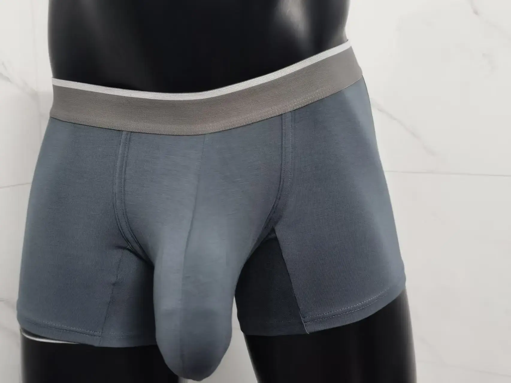 พรีเมี่ยมผู้ชาย Modal Boxer กางเกงกระเป๋าใหญ่ชุดชั้นในขนาดใหญ่พิเศษ Bulge Enhancing Breathable Cooling น้ำหนักเบา Mens Boxers Pantie — image 4