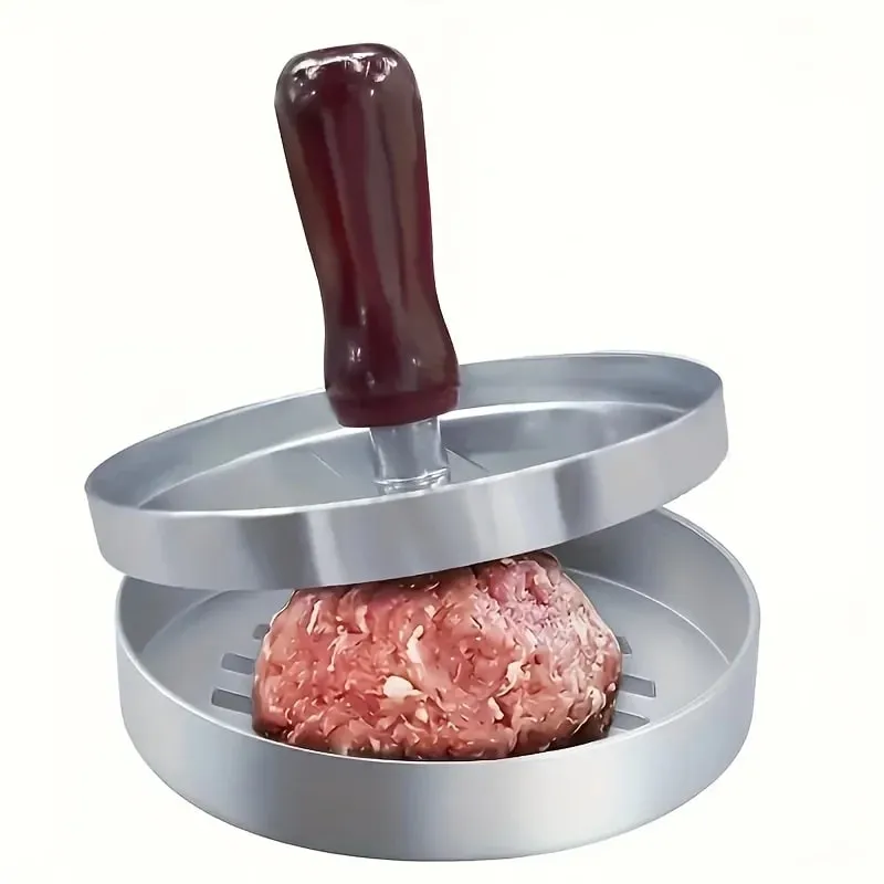 1PC Nepřilnavý lis na burgery Kovová forma na hamburgery na výrobu hovězího sýra Vegetariánský burger vhodný pro grilování na grilu — image 2