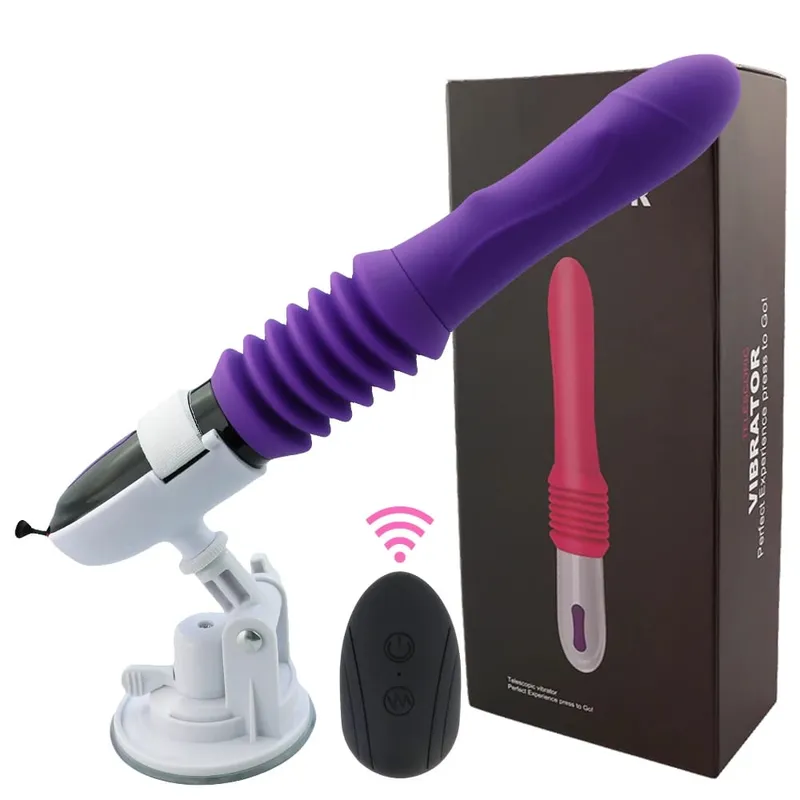 Telescopic Dildo Vibrator Automatic Up Down Massager G-spot Thrusting Retractable Pussy Vibrate Large Size Sex Toys for Women