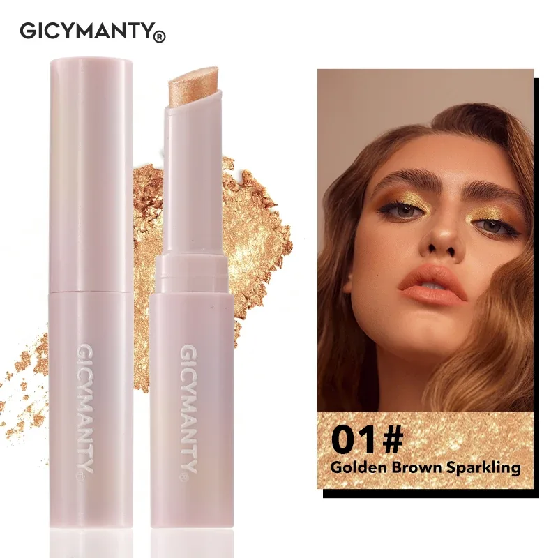 Shimmer Eyeshadow Stick Quick-Dry Film Locking Light Non-Fading Sparkle Eye Shadow Face Body Lip Highlighter — image 8