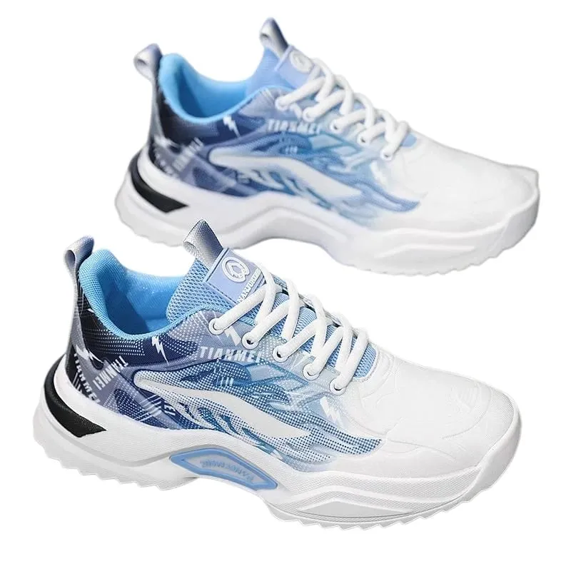 Free Shipping Men Shoes Casual Sports Walking Sneakers Lightweight Breathable Outdoor Autumn Spring Leather Height Increasing — image 7