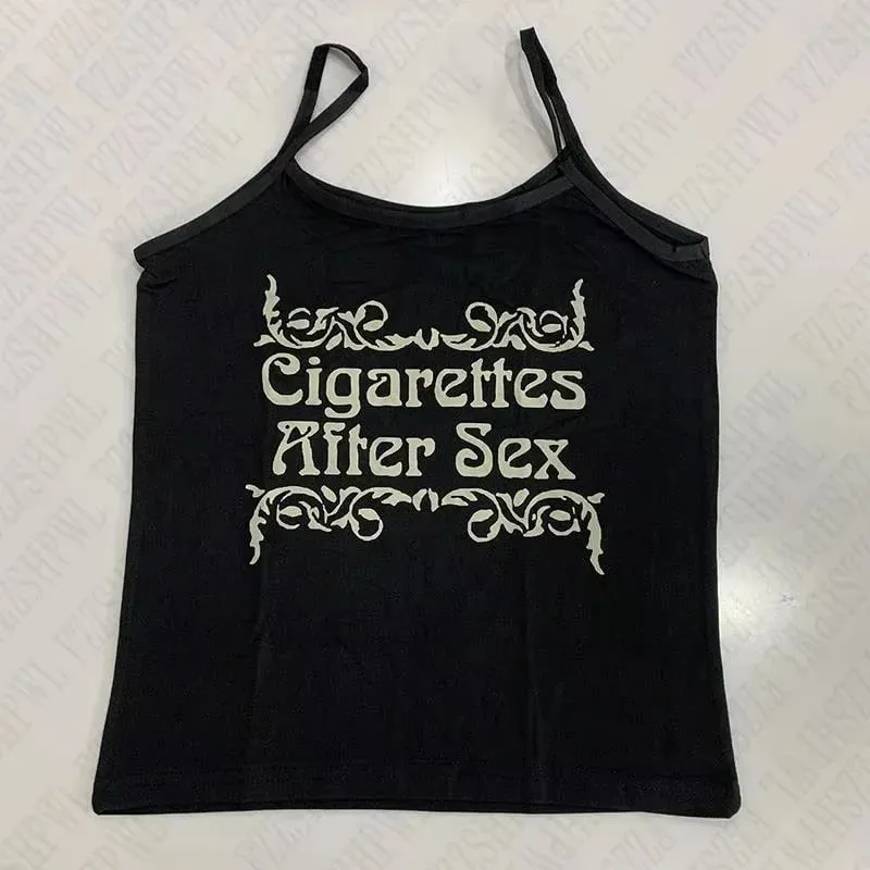Women Gothic Spider Web Print Cami Tank Top Sleeveless Spaghetti Strap Y2K Slim Cropped Camisole Dark Punk Streetwear Tops — image 14