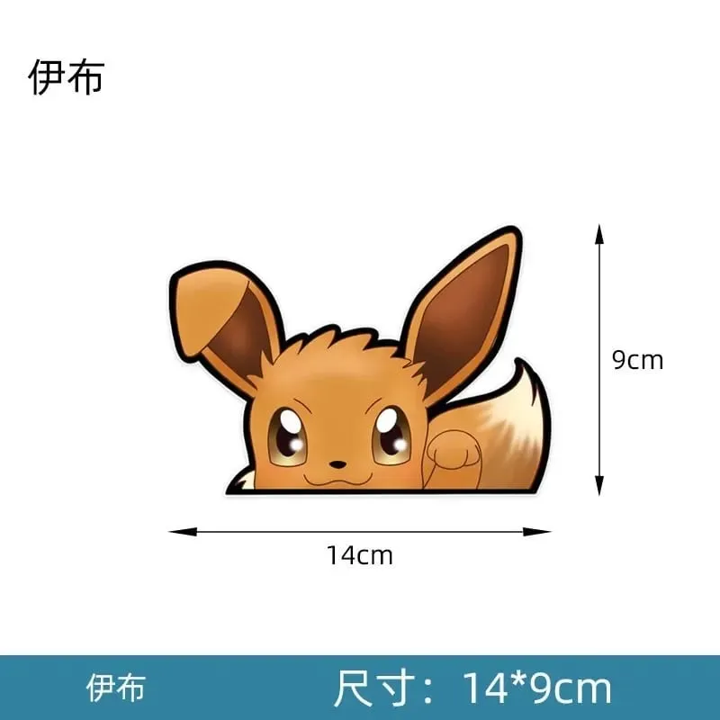 20 stylów Pokemon naklejki samochodowe Anime rysunek Pikachu Gengar Eevee Charmander urocza lalka z kreskówek kreatywna naklejka urodziny prezenty — image 11