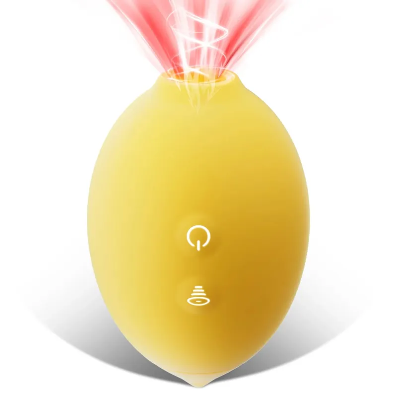 Penggetar Lemon Penggetar Pengisap Stimulator Klitoris dengan 10 Mode Mengisap Pengisap Klitoris Silikon Mainan Seks Pasangan Wanita 18 +