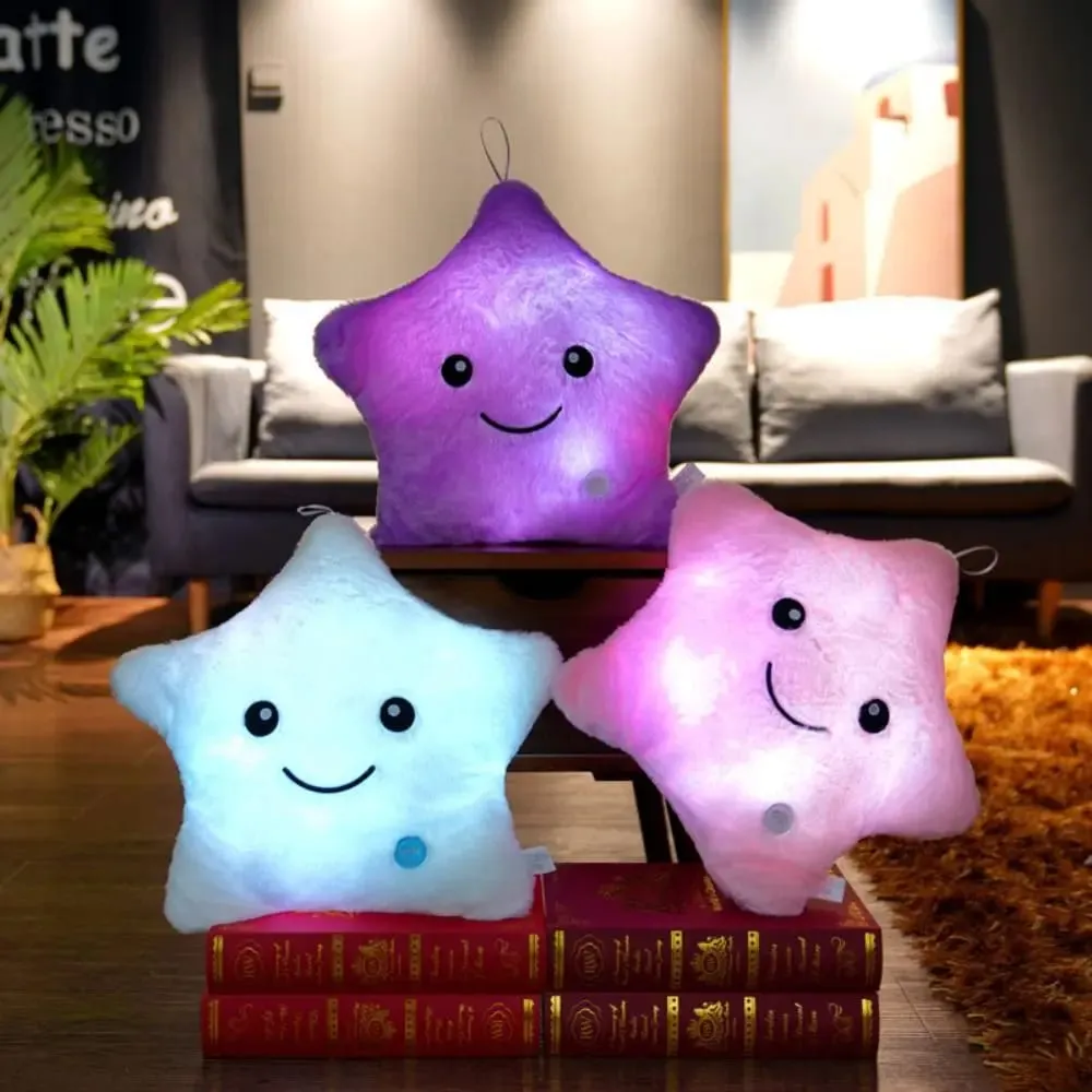 LED Electronic Star ตุ๊กตาของเล่นเด็กอ่อนของเล่นเด็ก LED Star ตุ๊กตาของเล่นตกแต่งบ้าน Star Soft Star หมอน