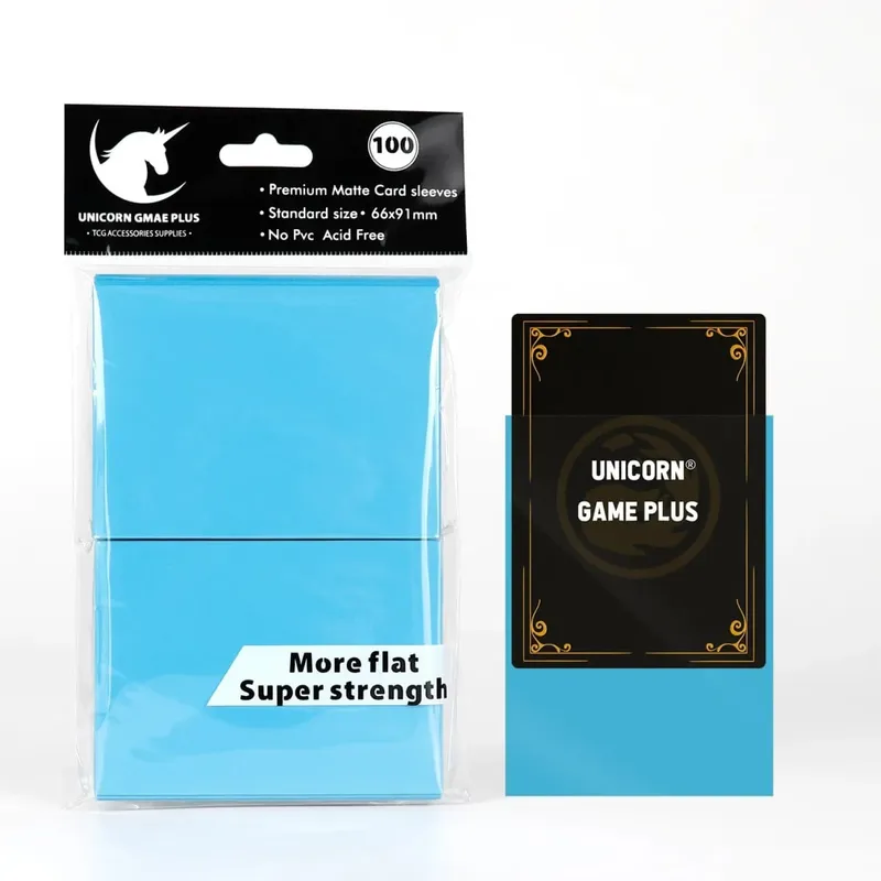 100pcs 2.5 "x3.5" 프리미엄 트레이딩 카드 슬리브 66x91mm MTG Magic Gathering Lorcana 게임 카드 용 표준 크기 보드 게임 카드