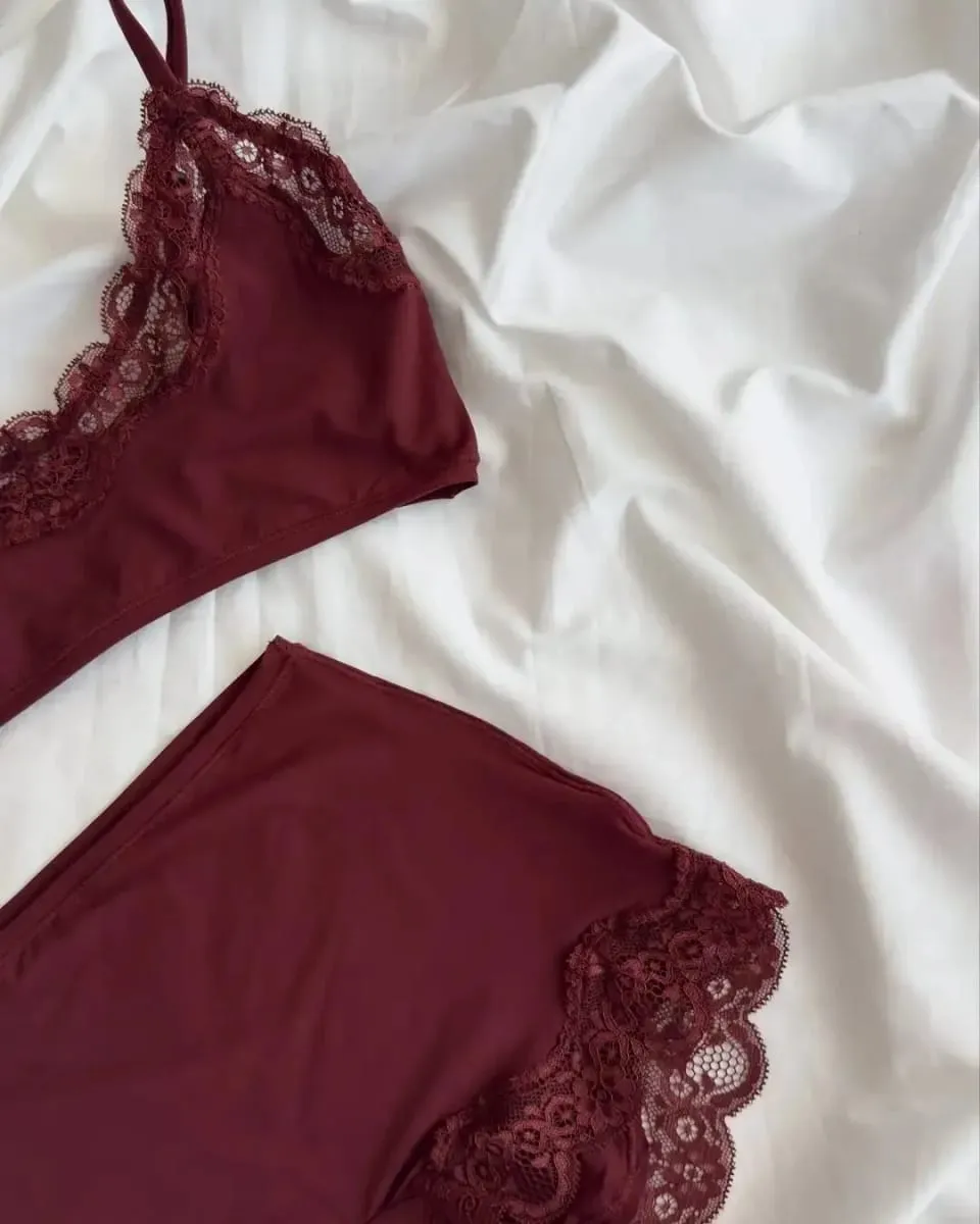 Conjunto de Sujetador de encaje bonito para mujer, combinación libre, sujetadores con Correa ajustable y bragas de cintura baja, conjuntos de lencería sencillos y elegantes de alta elasticidad — image 2