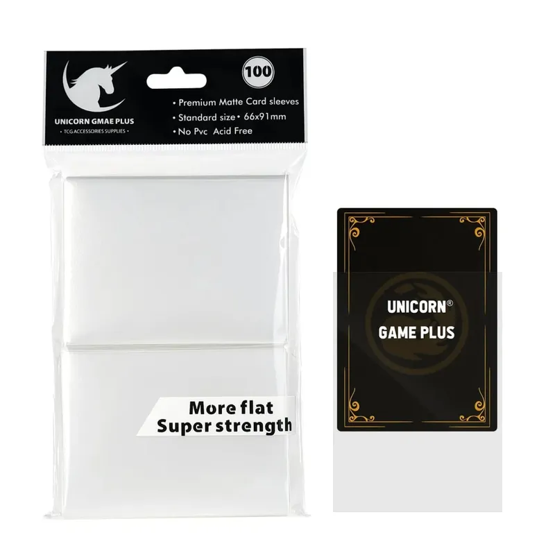 100pcs 2.5 "x3.5" 프리미엄 트레이딩 카드 슬리브 66x91mm MTG Magic Gathering Lorcana 게임 카드 용 표준 크기 보드 게임 카드