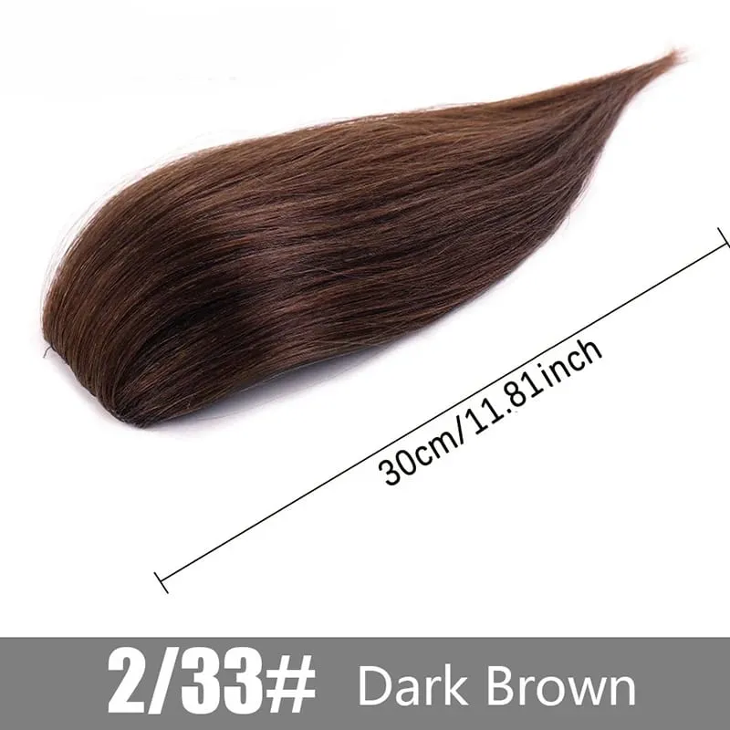 Wig synthetic pad hair piece 20cm 30cm two card one-piece pad hair root increase quantity hair extensions — image 13