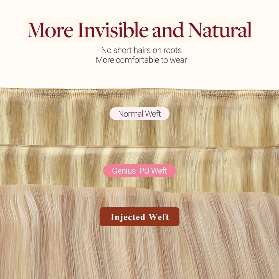 Tape In Weft Hair Extensions Human Hair 50g Injected PU Long Weft Tape In Hair Extensions Real Human Hair Seamless Tape ins Weft — image 3
