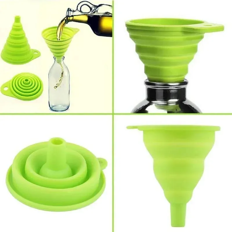 Kuchyňská pomůcka s mini silikonovým gelovým skládacím a skládacím násypkou — image 7
