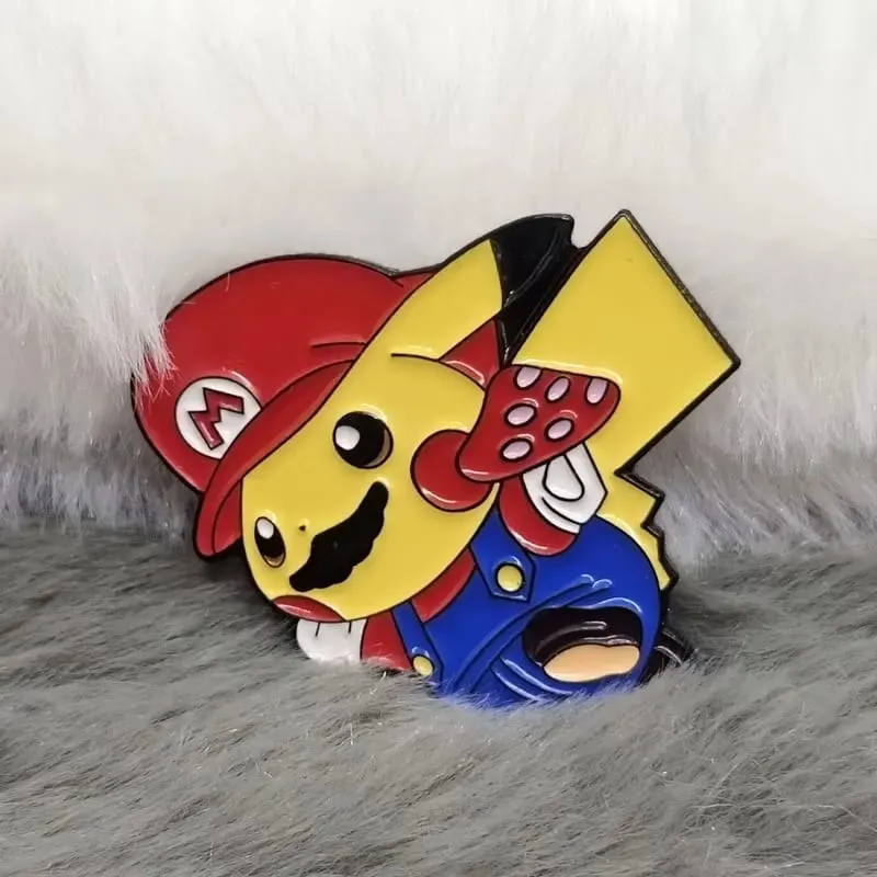 Pokemon Pikachu Men Pin Ve Áo Chân dành cho Ba Lô Trâm Cài Sắt Phù Hiệu Thời Trang Thổ Cẩm cho Quần Áo Trang Sức Quà Tặng