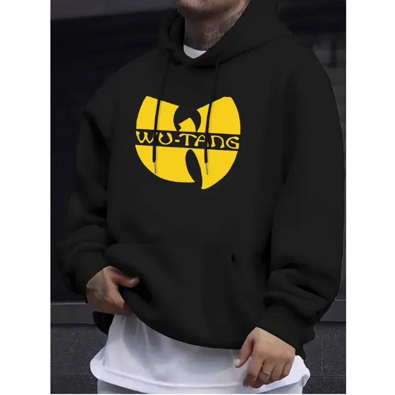 Hip Hop Années 90 Wu Clan T-tangs Hoodie Men Women's Casual Autumn Winter Vintage Hoodies Fleece Long Sleeve Hooded Sweatshirts — image 1