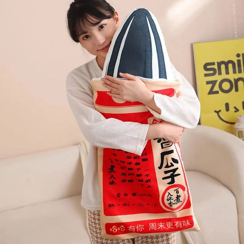 Mới Kích Thước Khổng Lồ Mô Phỏng Trung Quốc Túi Hạt Dưa Sang Trọng Món Đồ Chơi Mềm Mại Êm Ái Gối Nệm Cho Trẻ Em Họ Đồ Chơi Ngộ nghĩnh dành cho Trẻ Em — image 3