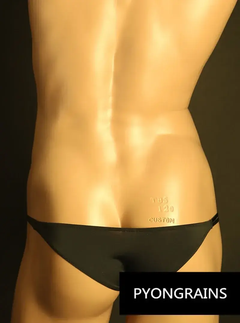 Lelaki Cincin O Logam Boleh Laras Dua Tali Nipis Bikini Seluar Rendah Naik Sutera Ais Sutera 3D U Convex Pouch Seluar Dalam Lelaki Seksi — image 9
