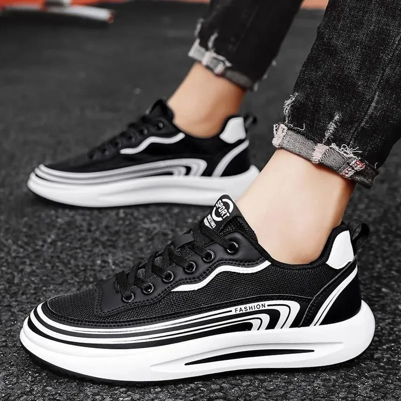 Mens Casual Sport Shoes Loafers Summer Breathable Mesh Tennis Sneakers Outdoor Non‑Slip Lightweight Running Shoes