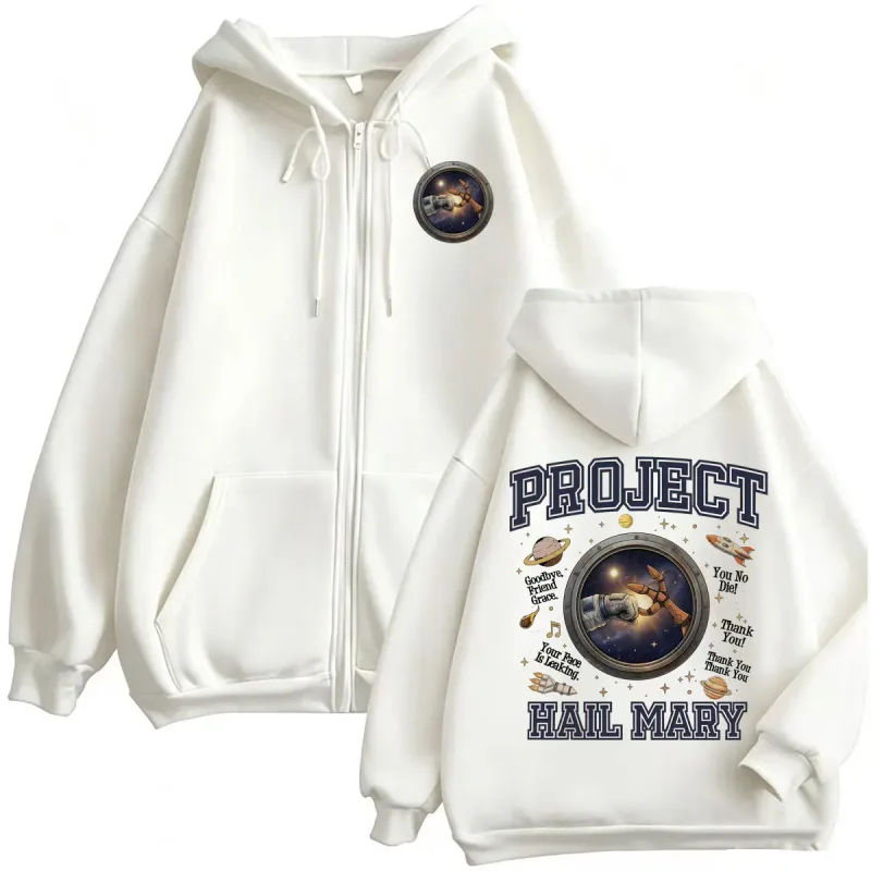 Project Hail Mary Sweatshirts Jacket Coats Rocky Jazz Hands Amaze Zip Up Hoodies Men Women Fashion High Quality Zipper Pullovers — image 6