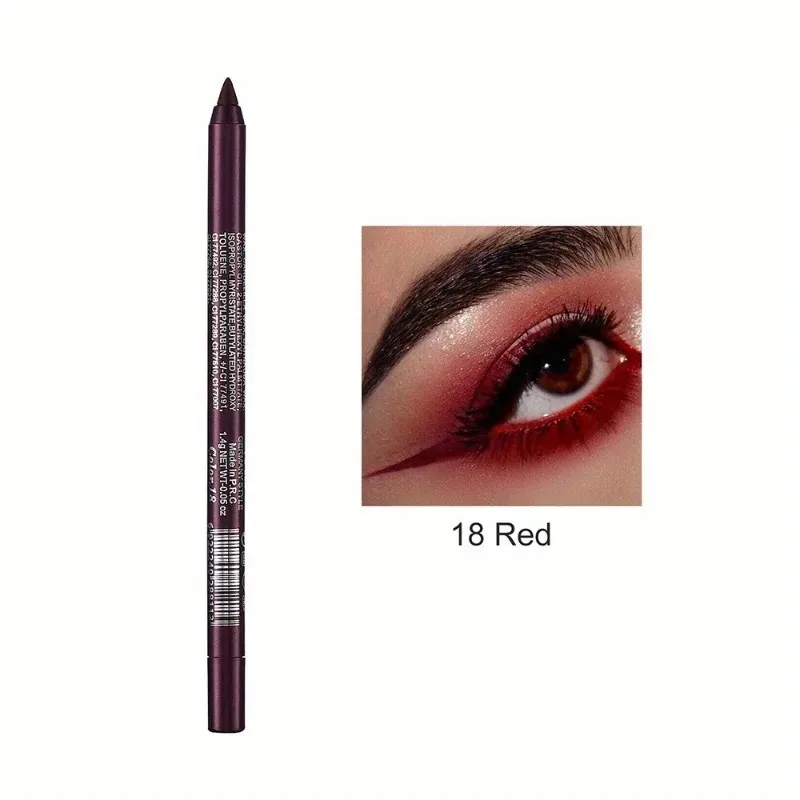 17 สี Pearlescent ดินสออายไลเนอร์สีสันสดใสกันน้ำ Long-Lasting Matte Smooth สวมใส่อายแชโดว์อายไลเนอร์ปากกาแต่งหน้า — image 20