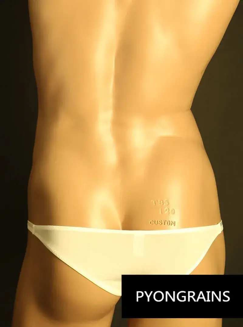 Lelaki Cincin O Logam Boleh Laras Dua Tali Nipis Bikini Seluar Rendah Naik Sutera Ais Sutera 3D U Convex Pouch Seluar Dalam Lelaki Seksi — image 18