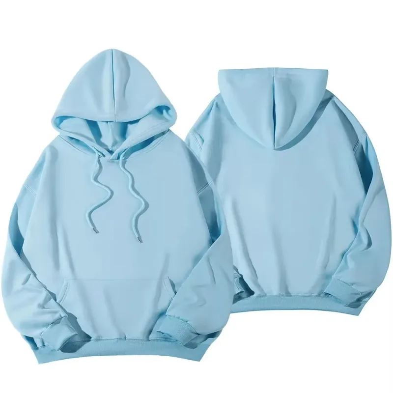Women candy colored dopamine sweatshirt in spring and autumn colors, oversized shoulder long sleeved pullover hooded sweatshirt — image 10