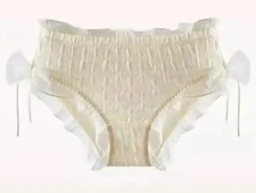 Ensemble de soutien-gorge en dentelle à volants pour femmes, petit buste, Push-Up, maille croisée, bretelles croisées, pur, doux, Lingerie douce au quotidien, sous-vêtements 2 pièces 32-38AB — image 9