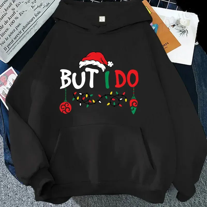 Christmas Couple Matching Hoodies Set I Don't Do Matching Christmas Outfits Santa Hat Print Hoodies Funny Family Xmas Party Gift — image 5