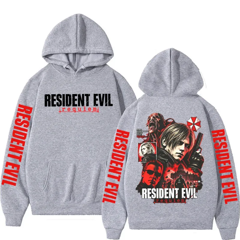 Leon Kennedy Resident Evil Requiem Merch Sweatshirts Men Women Casual High Quality Fleece Hoodie Harajuku Classic Gothic Hoodies — image 5