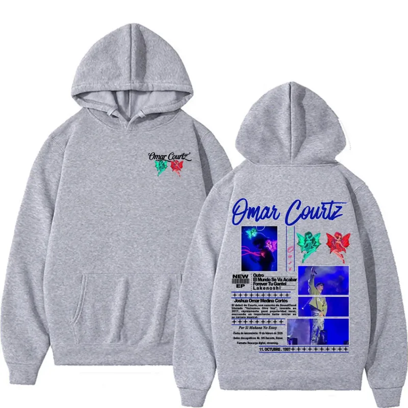 Omar Courtz Por Si Manana No Estoy Tour Merch Hoodies Men Women Fashion Aesthetics Hip Hop Sweatshirts Casual Cozy Fleece Hoodie — image 4