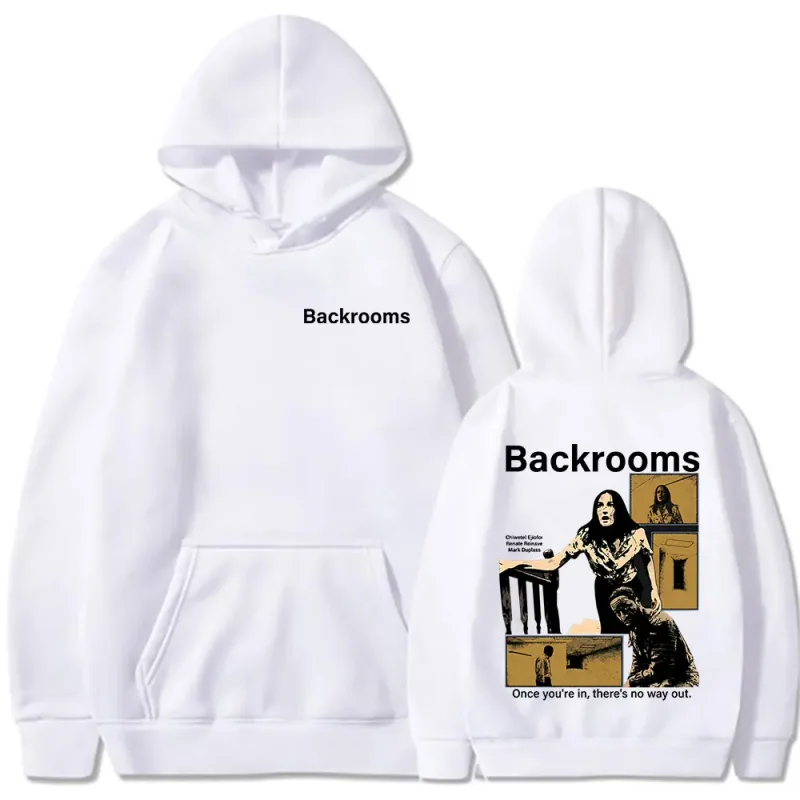 Horror Movie Backrooms Clark Mary Klein Hoodies Men's Women Clothing Casual Oversized Long Sleeves Hooded Sweatshirts Streetwear — image 4