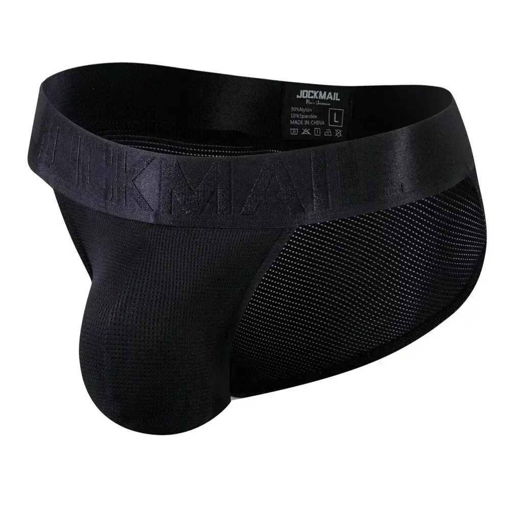 Cuecas masculinas cuecas de malha de náilon secagem rápida cuecas de biquíni deslizamento masculino tanga cuecas jockstrap gay — image 4