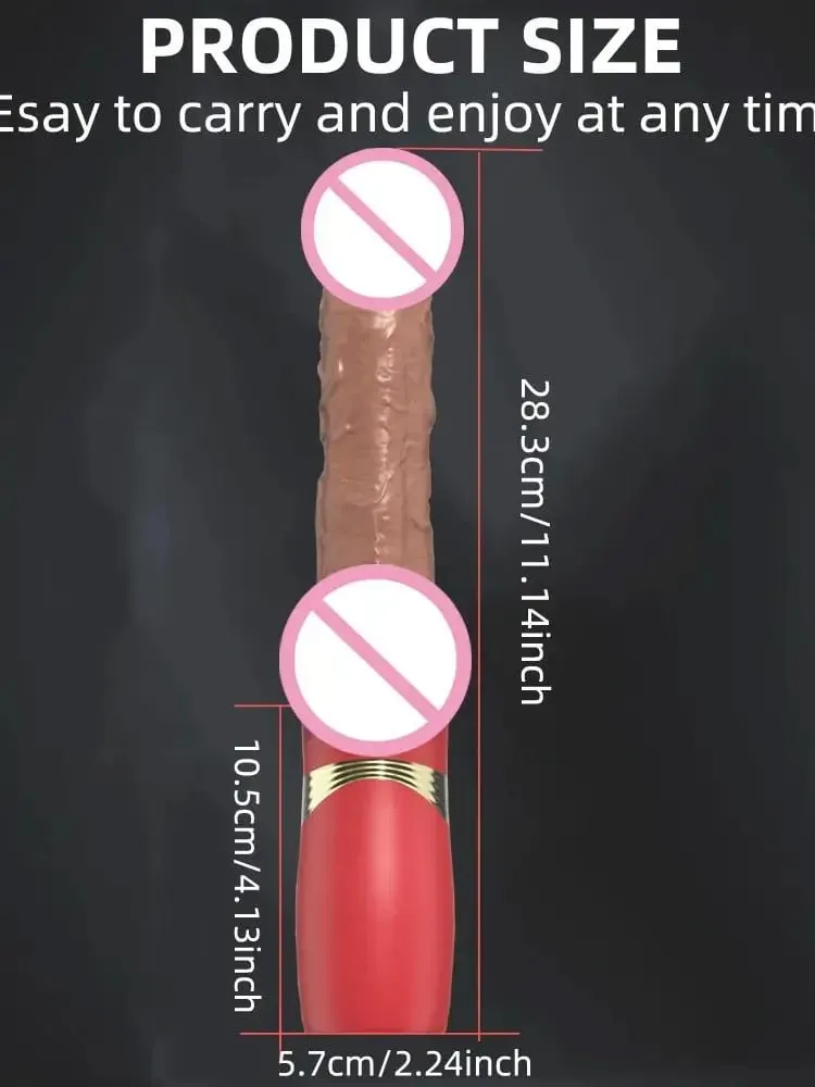 Realistic Thrusting Dildo Vibrator for Women with Heating And Telescopic Function Anal Vagina Stimulator Couples Sex Toy — image 3