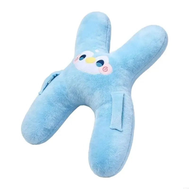 Soft Character Neck Cushion and Plush Lounging Pillow with Cotton Fabric for Rest Breaks Car Travel and Relaxing Indoors P31B — image 3
