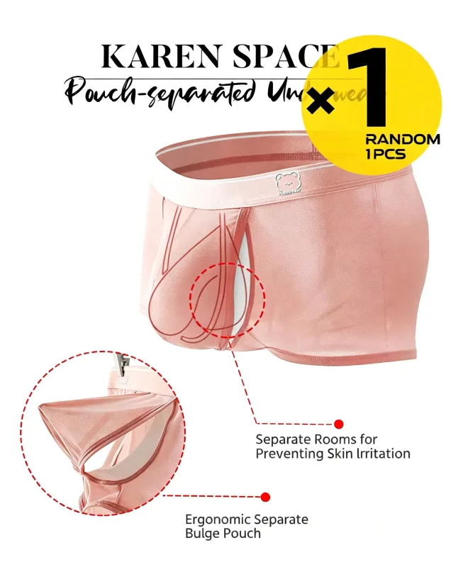 Men Ice Silk Boxer Underwear, Thin Mesh Breathable Quick Dry Underpants, Elastic Waist Comfort Summer Underwear, Random 1 Pcs — image 4