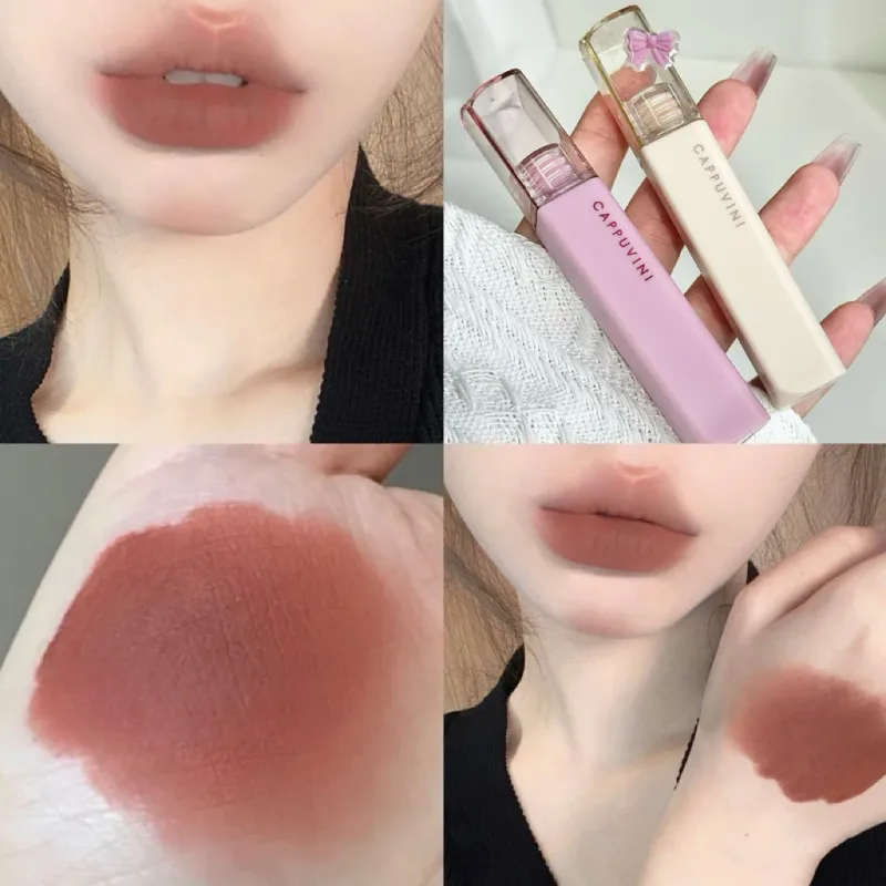 Hedvábně sametový lesk na rty matné rty bahenní voděodolné nepřilnavé kelímky Glaze na rty odolné proti rozmazání neblednoucí tekutá rtěnka korejský make-up — image 10