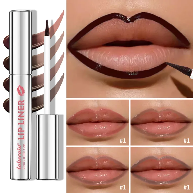 Lakerain descascar delineador labial à prova d'água, delineador labial à prova de manchas, cor de longa duração, não desbota, hidratar, nutrir, maquiagem de contorno labial — image 3