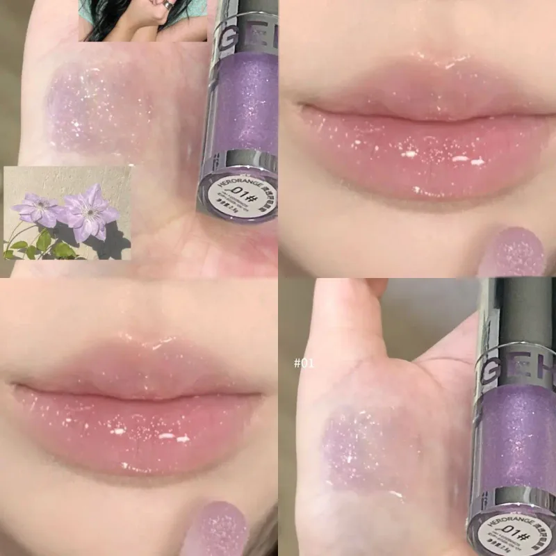 Herorange Clear Breathable Mirror Lip Gloss Moisturizing Water Shine Long Lasting Lip Glaze Daily Youth Cross-Border Cosmetics — image 7