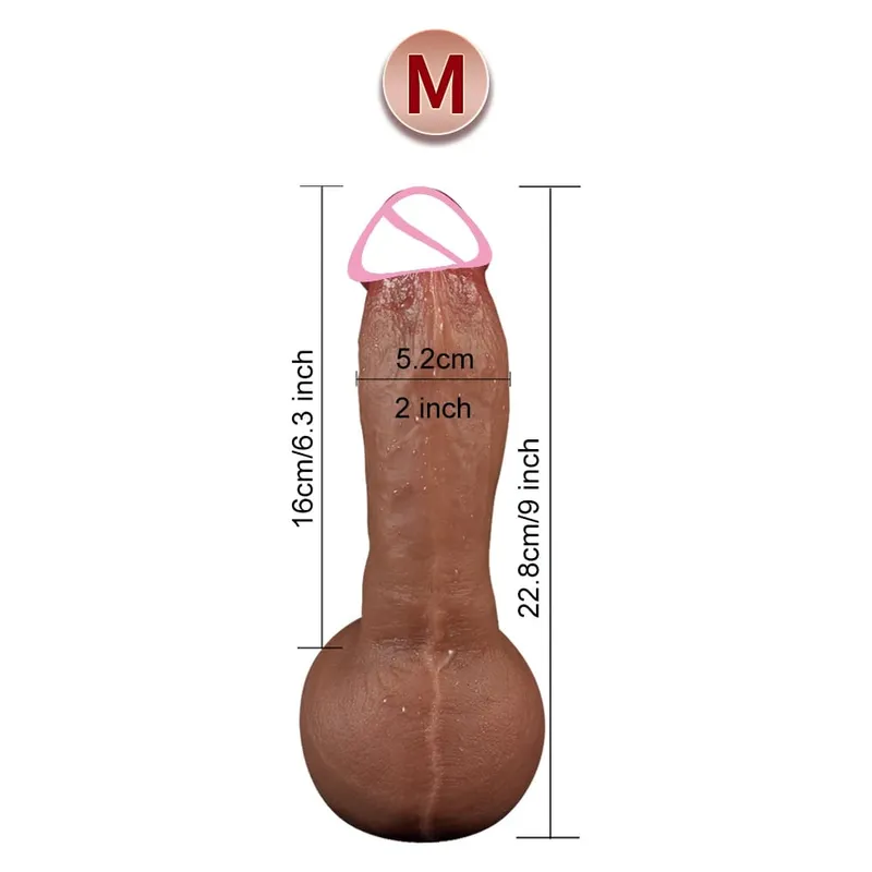 Consolador grueso realista para hombres y mujeres, pene de silicona, pene grande, tapón Anal, juguete sexual para hombres y mujeres Gay, 3 tamaños, sensación de piel suave, realista y grueso — image 5