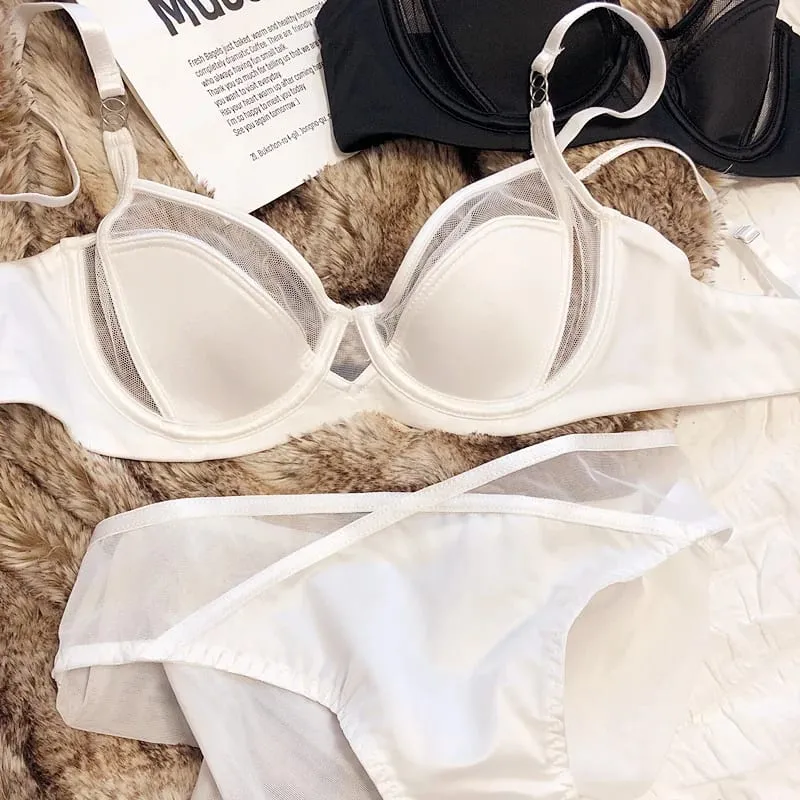 1 Set/Frauen Unterwäsche Set Sexy Spitze Push-Up Bh Französisch Dünne Tasse Komfort Büstenhalter Sommer Mesh Atmungsaktive Bralette dessous Set