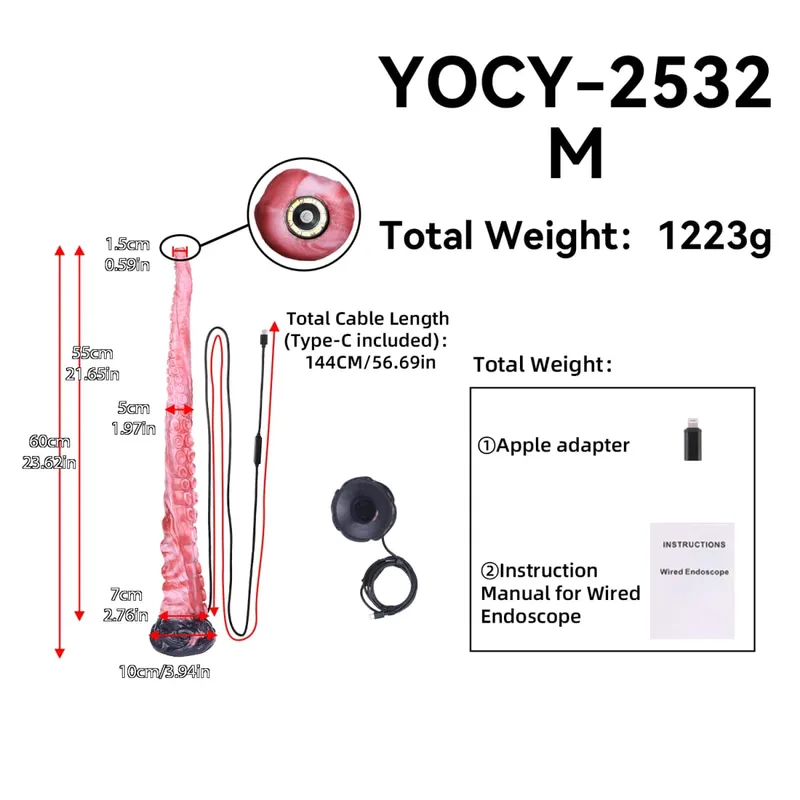 55cm Long Dragon Dildo Extendable Camera Dilator Silicone Anal Expansion Butt Plug Anus Exploration 18+ Sex Toys For Adults — image 8