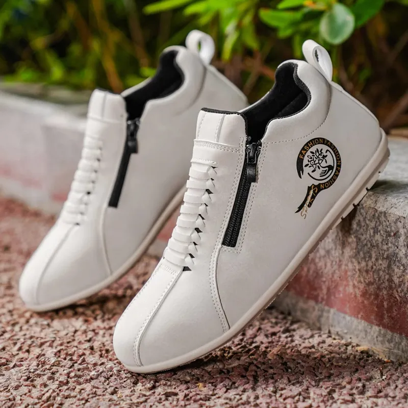 Low-Top Men's Versatile Comfortable Zippered Shoes for Outdoor Hiking and Casual Sports. — image 2