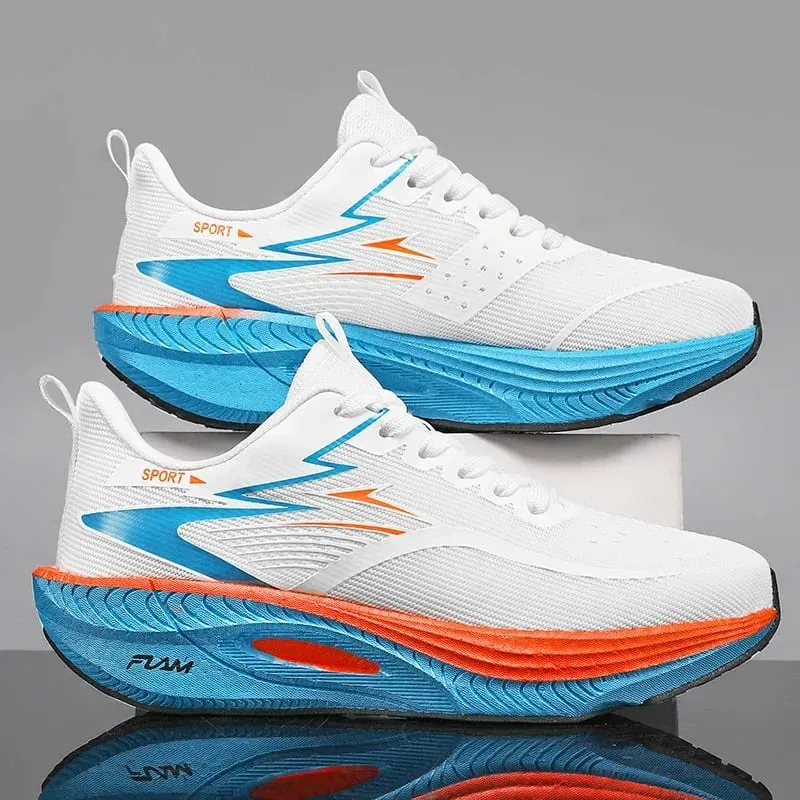 Men Running Shoes Carbon Plate Cushioned Anti Slip Breathable Mesh Athletic Sneakers for Women Marathon Training Tennis Sports — image 10
