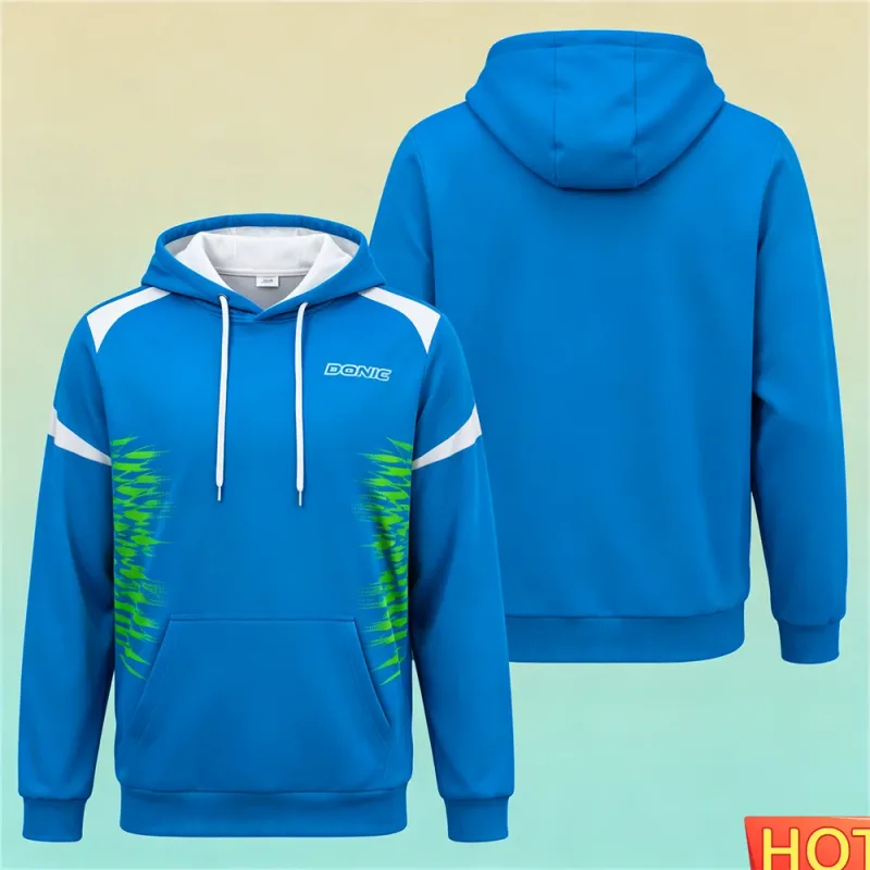 Autumn/Winter Men's Sports Hoodie Table Tennis Men's women's Hoodies Polyester Breathable Men Hoodeds Sweatshirt Sportswear tops — image 2